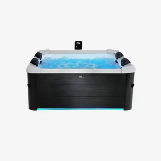 Spa Oslo carré 160cm 6 places hydromassage 120 jets bâche thermique LED connecté