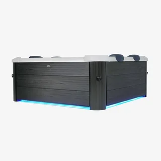 Spa carré 180 cm 6 places hydromassage Oslo Plus avec appuis-tête et LED