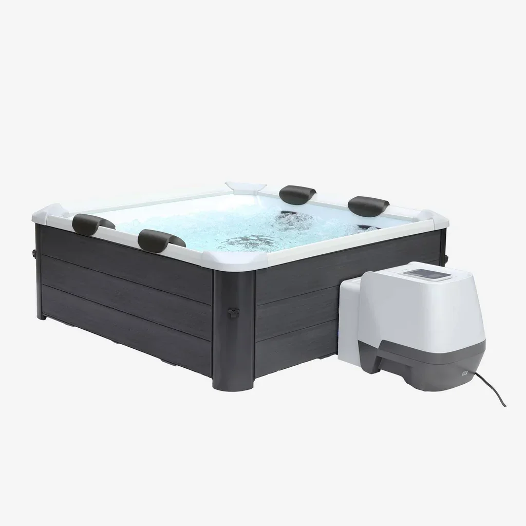 Spa carré 180 cm 6 places hydromassage Oslo Plus avec appuis-tête et LED