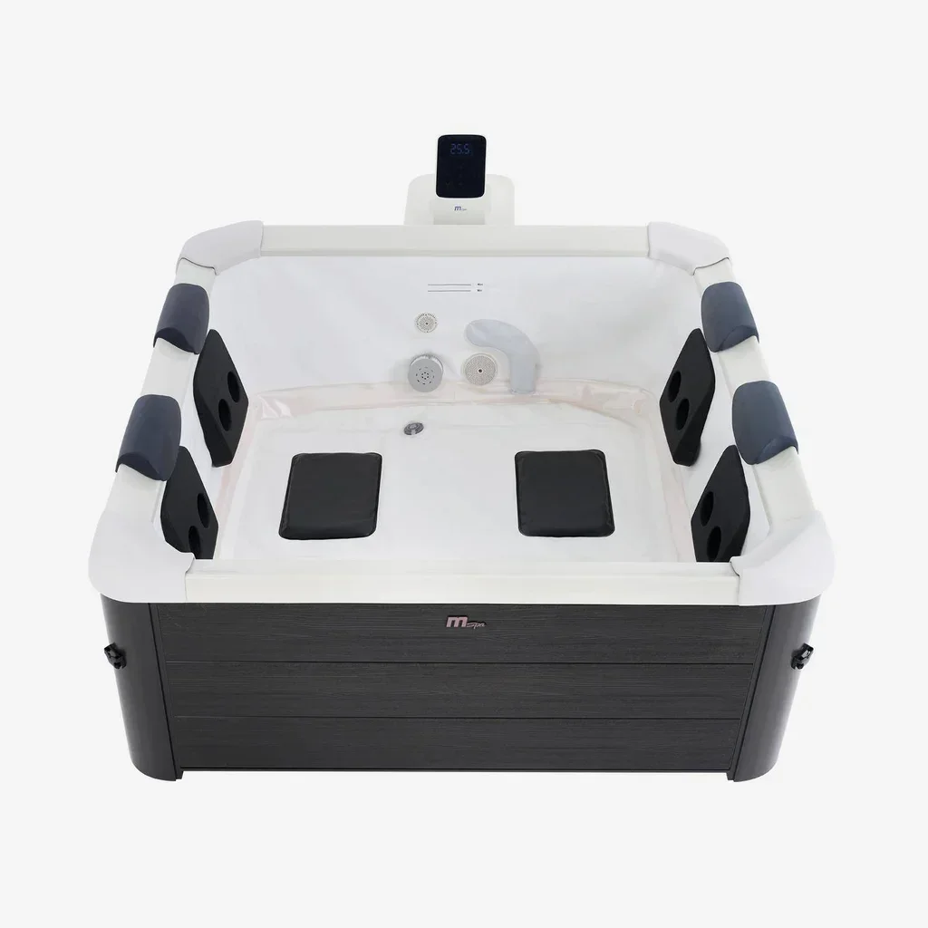 Spa carré 180 cm 6 places hydromassage Oslo Plus avec appuis-tête et LED