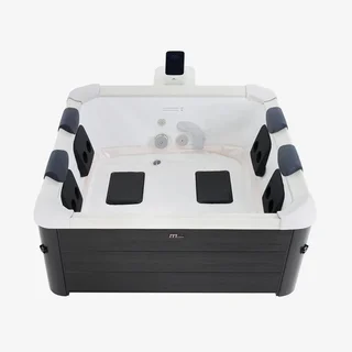 Spa carré 180 cm 6 places hydromassage Oslo Plus avec appuis-tête et LED