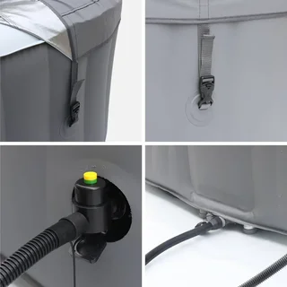 Spa hinchable 4 plazas 160cm gris anti-heladas con cubierta térmica Fjord 4