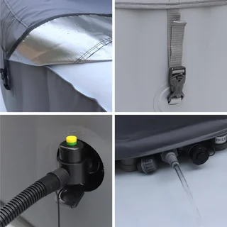Spa gonflable 6 places anthracite 185 cm Fjord avec bâche et anti-gel