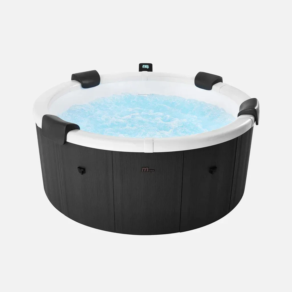 Spa rigide rond 6 places 180 cm hydromassage avec coussins et bâche incluse