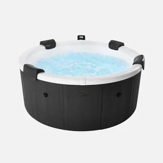 Spa rigide rond 6 places 180 cm hydromassage avec coussins et bâche incluse