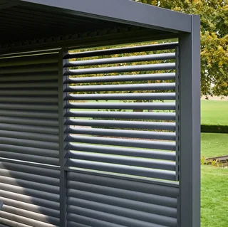 Store lames orientables 130cm pergola aluminium Triomphe 4x3m