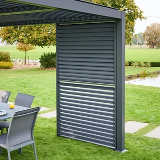 Store lames orientables 130cm pergola aluminium Triomphe 4x3m