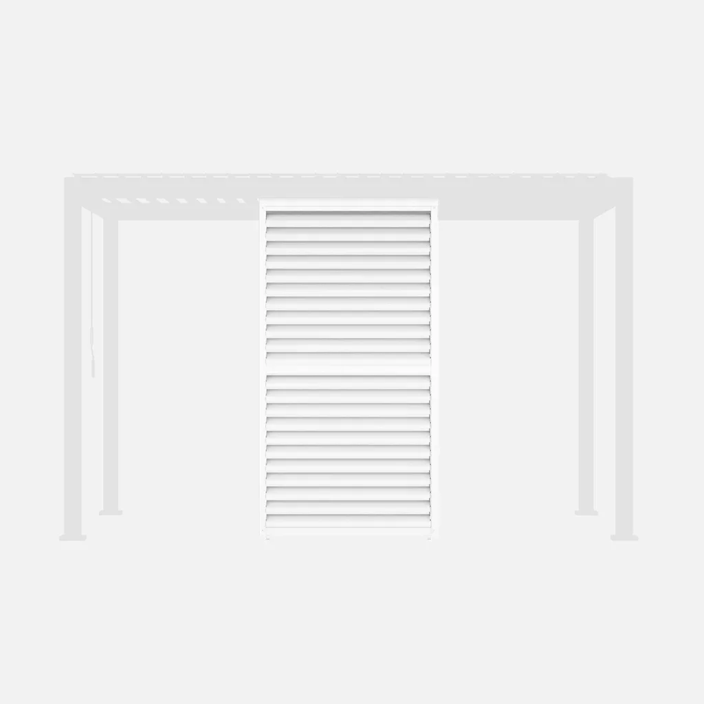 Store à lames orientables 130 cm pergola bioclimatique aluminium 4x3 m Triomphe