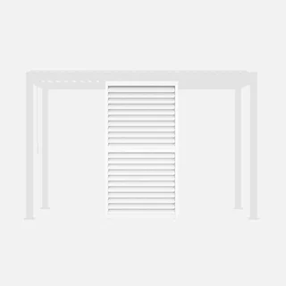Store à lames orientables 130 cm pergola bioclimatique aluminium 4x3 m Triomphe