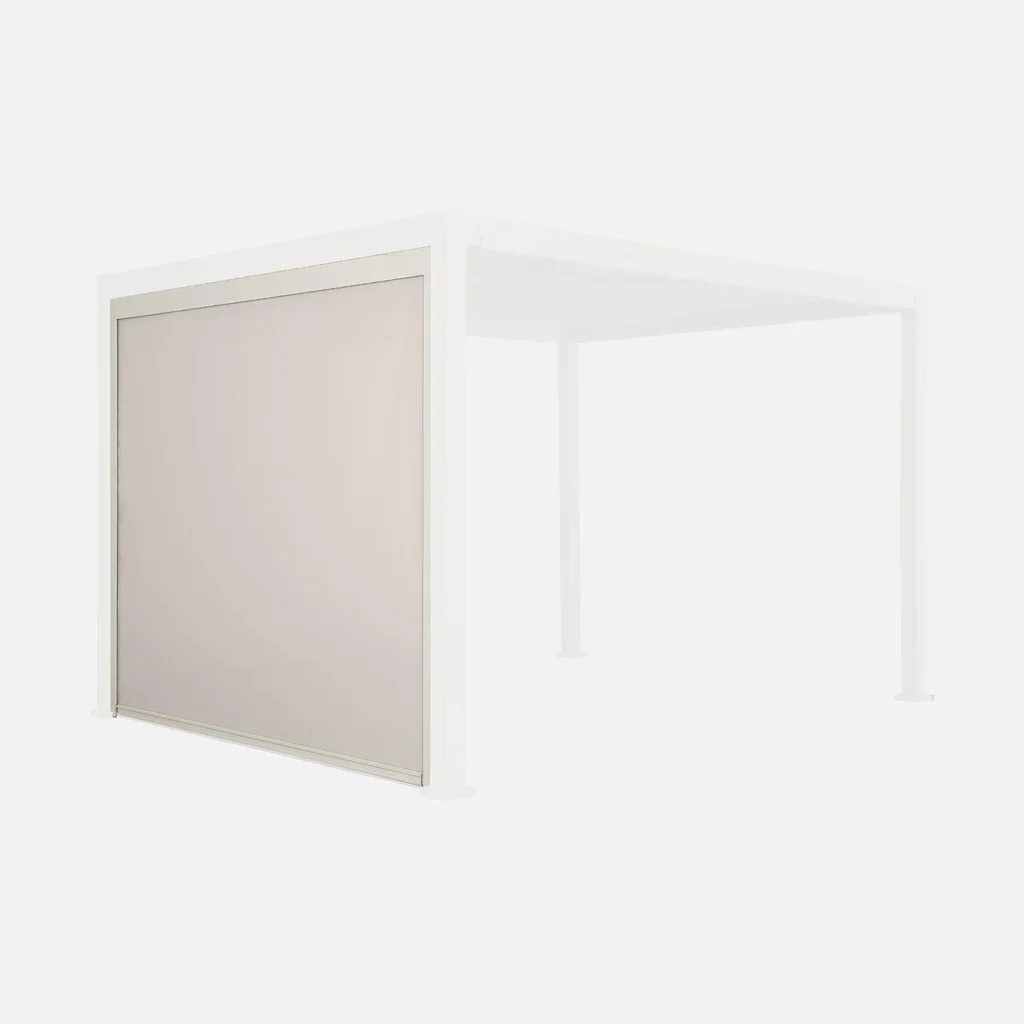 Aluminum side blind for Triomphe 3m bioclimatic pergola - sun protection privacy