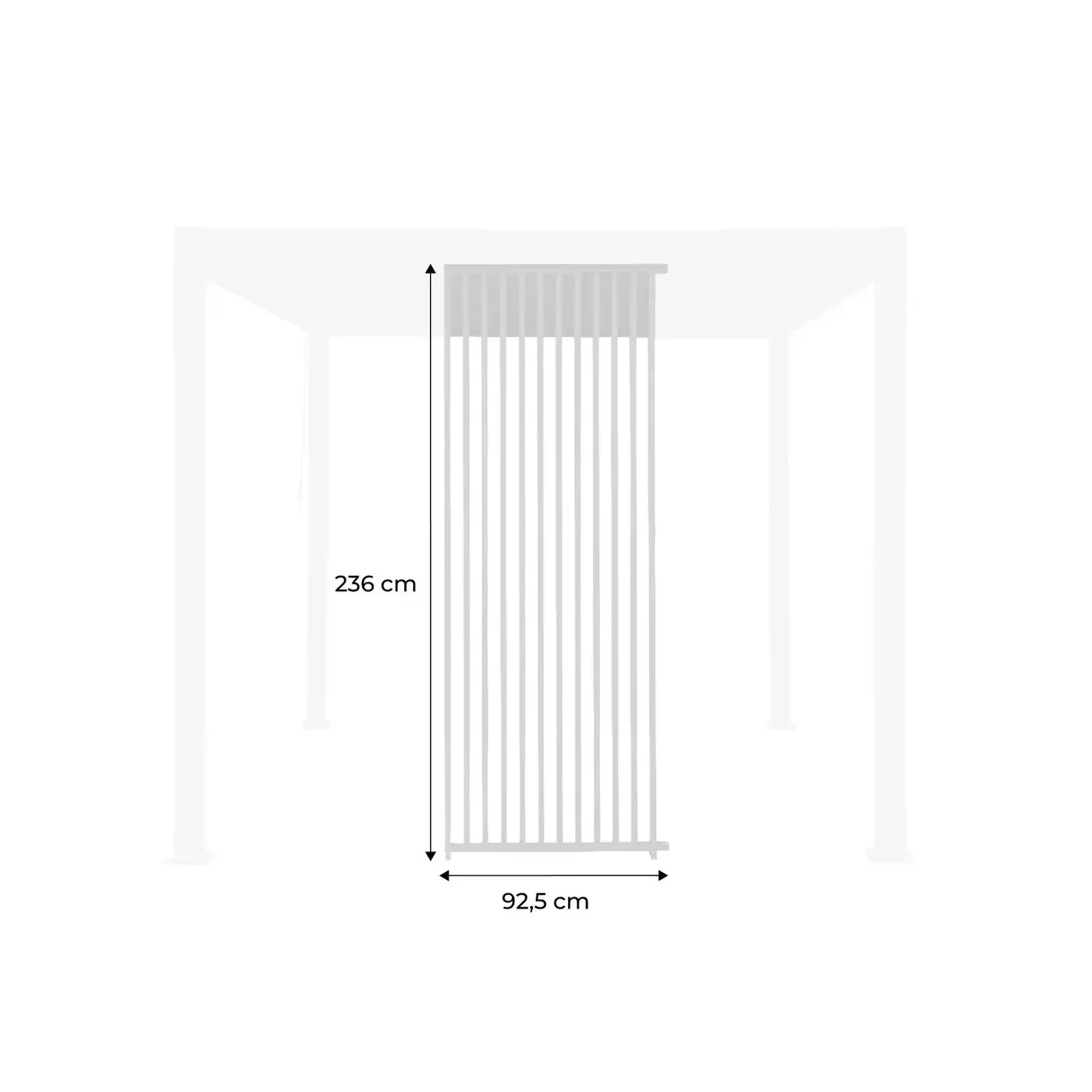 Store vertical 100 cm pergola bioclimatique Triomphe 3x3m 4x3m 6x3m