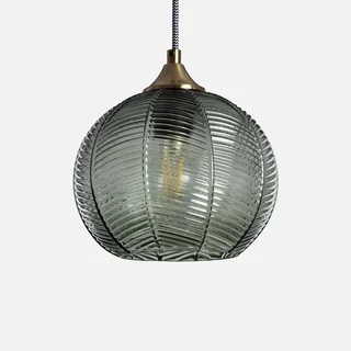 Suspension moderne verre transparent 20 cm design cristal Romane