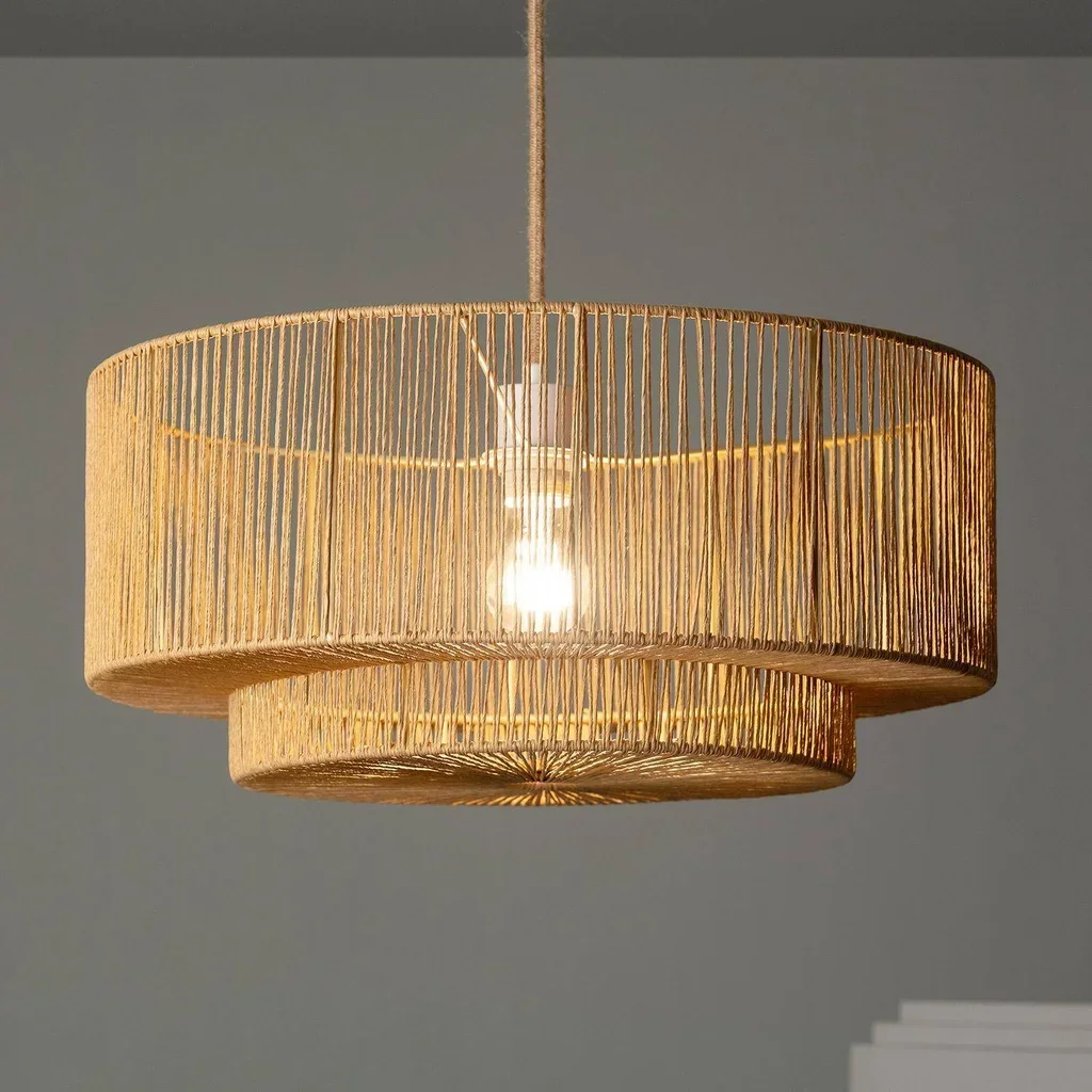Suspension rotin naturel 50cm design bohème intérieur