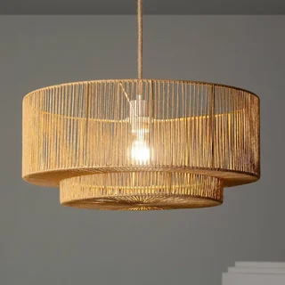 Suspension rotin naturel 50cm design bohème intérieur