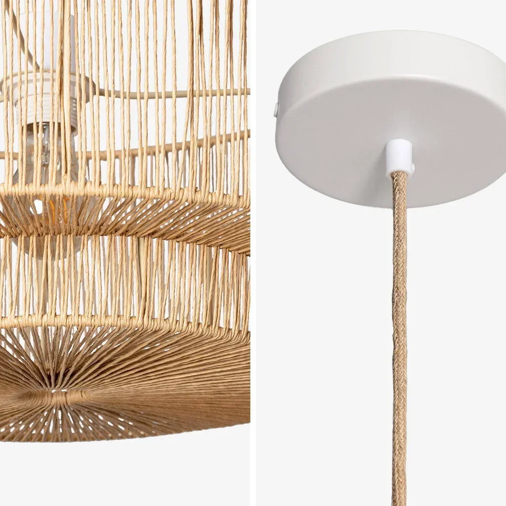 Suspension rotin naturel 50cm design bohème intérieur