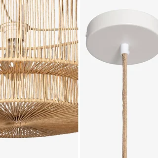 Suspension rotin naturel 50cm design bohème intérieur