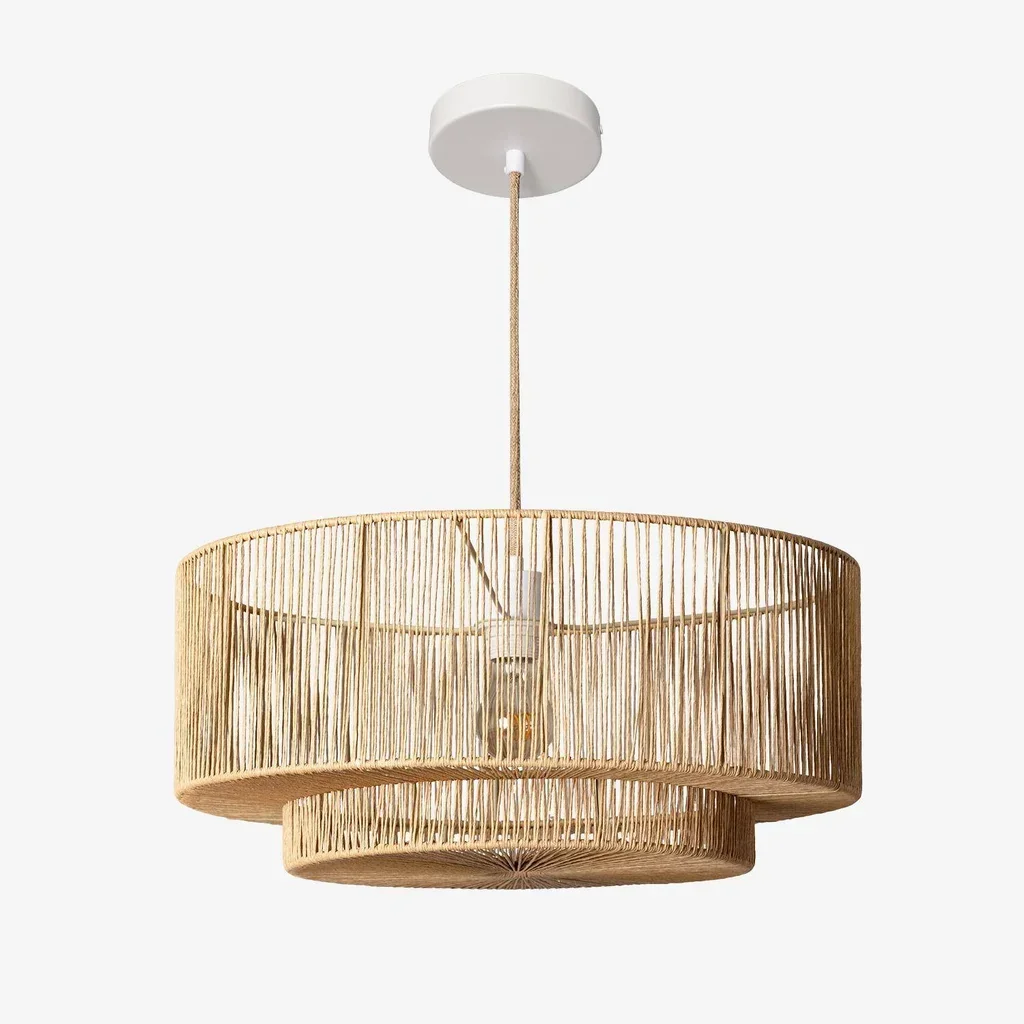 Suspension rotin naturel 50cm design bohème intérieur