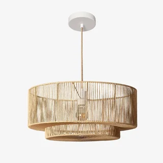 Suspension rotin naturel 50cm design bohème intérieur