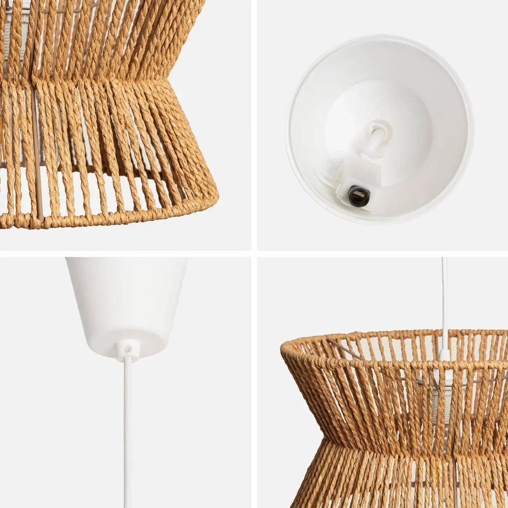 Suspension rotin synthétique Ø35 cm bohème intérieur
