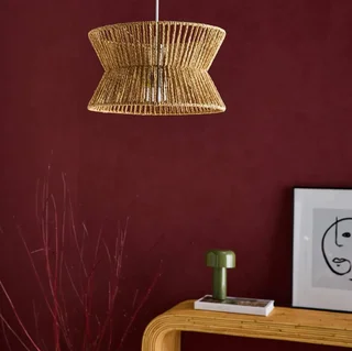 Suspension rotin synthétique Ø35 cm bohème intérieur