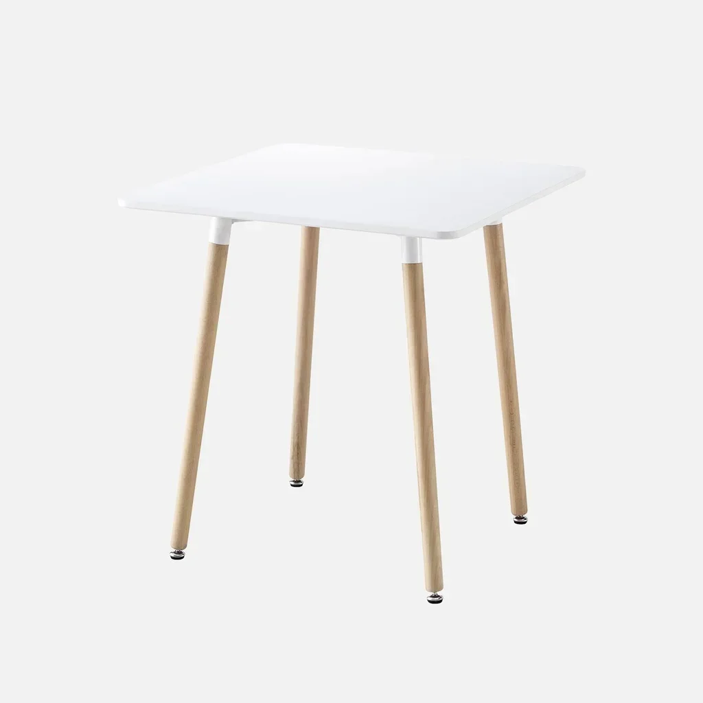 Table à manger carrée scandinave 2 personnes pieds bois hêtre Hedvig