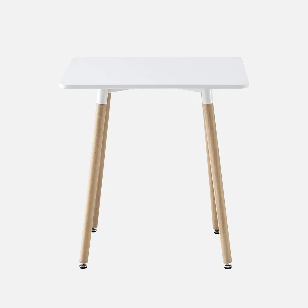 Table à manger carrée scandinave 2 personnes pieds bois hêtre Hedvig
