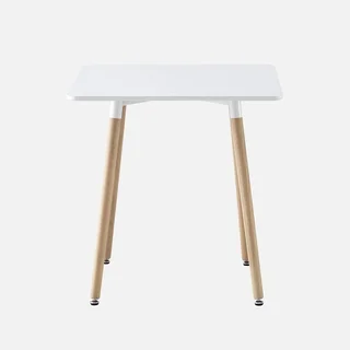 Table à manger carrée scandinave 2 personnes pieds bois hêtre Hedvig