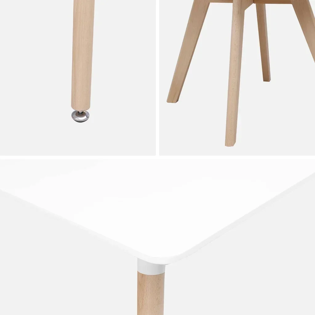 Table à manger scandinave hêtre massif 4 chaises Hedvig