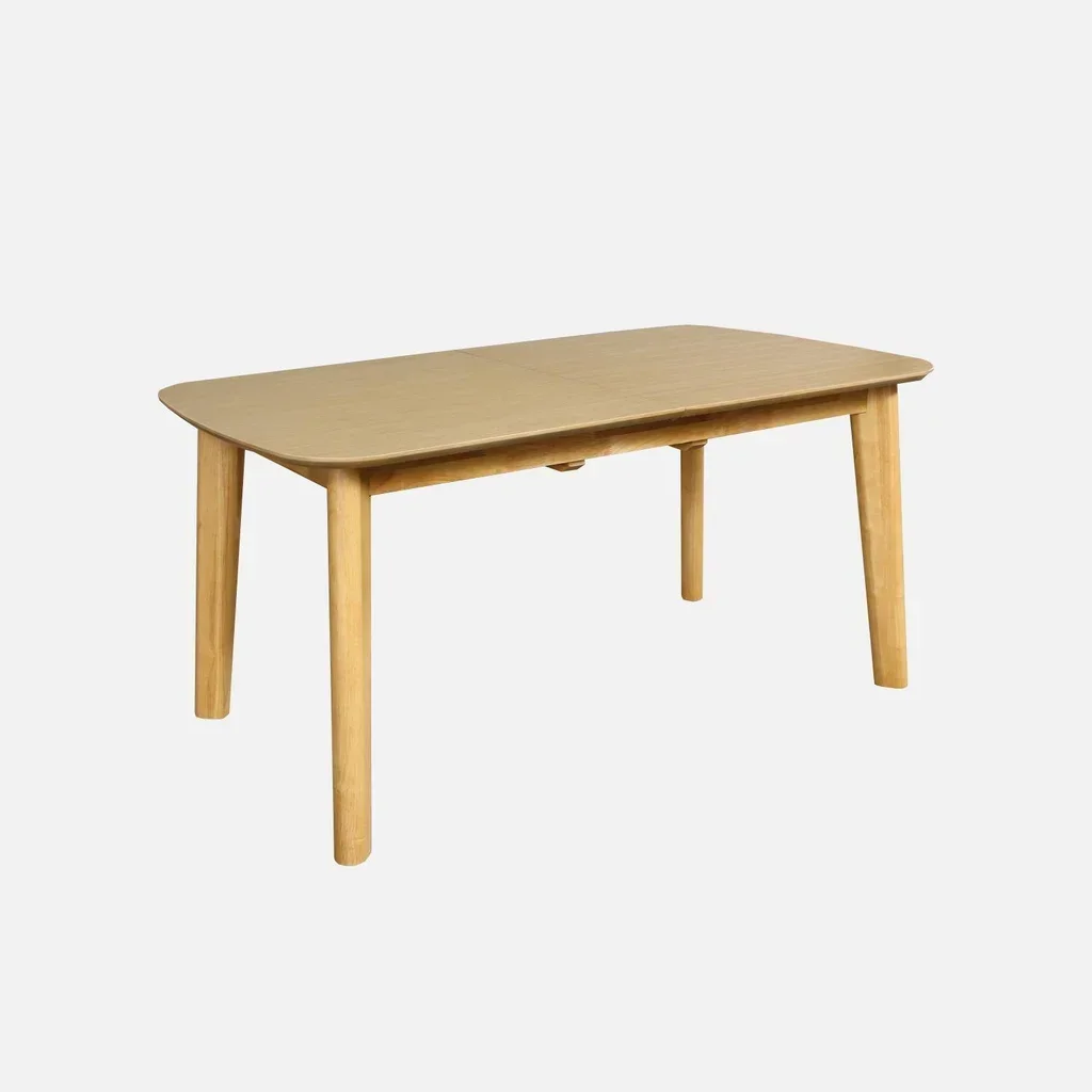 Table à manger extensible chêne Holy 4-6 personnes rallonge 50cm