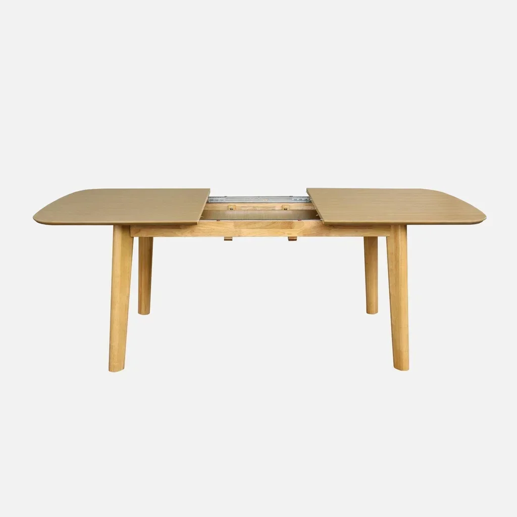 Table à manger extensible chêne Holy 4-6 personnes rallonge 50cm