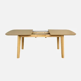 Table à manger extensible chêne Holy 4-6 personnes rallonge 50cm