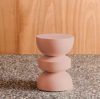 Table d'appoint ronde métal Ø32cm H43,5cm design minimaliste Assa
