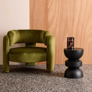 Table d'appoint ronde Ø32cm bout de canapé métal H43,5cm design Assa