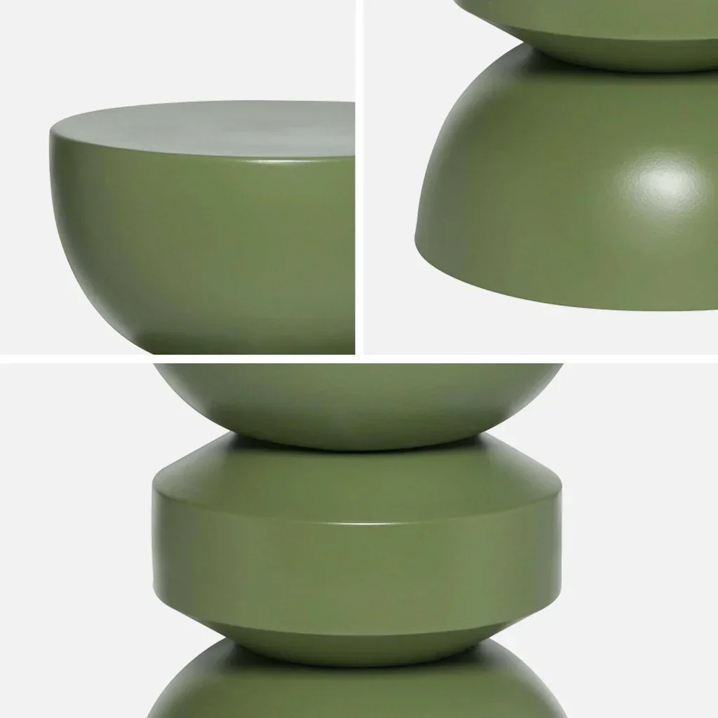 Table d'appoint ronde métal noir Ø32cm H43,5cm design minimaliste Assa