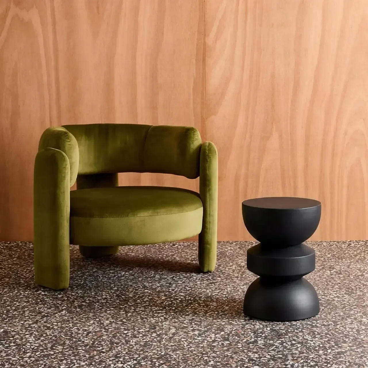 Table d'appoint ronde Ø32cm bout de canapé métal H43,5cm design Assa
