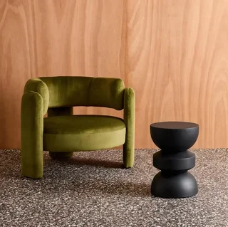 Table d'appoint ronde Ø32cm bout de canapé métal H43,5cm design Assa
