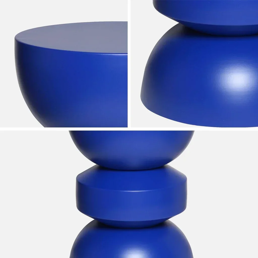 Table d'appoint ronde métal Ø32cm H43,5cm design minimaliste Assa