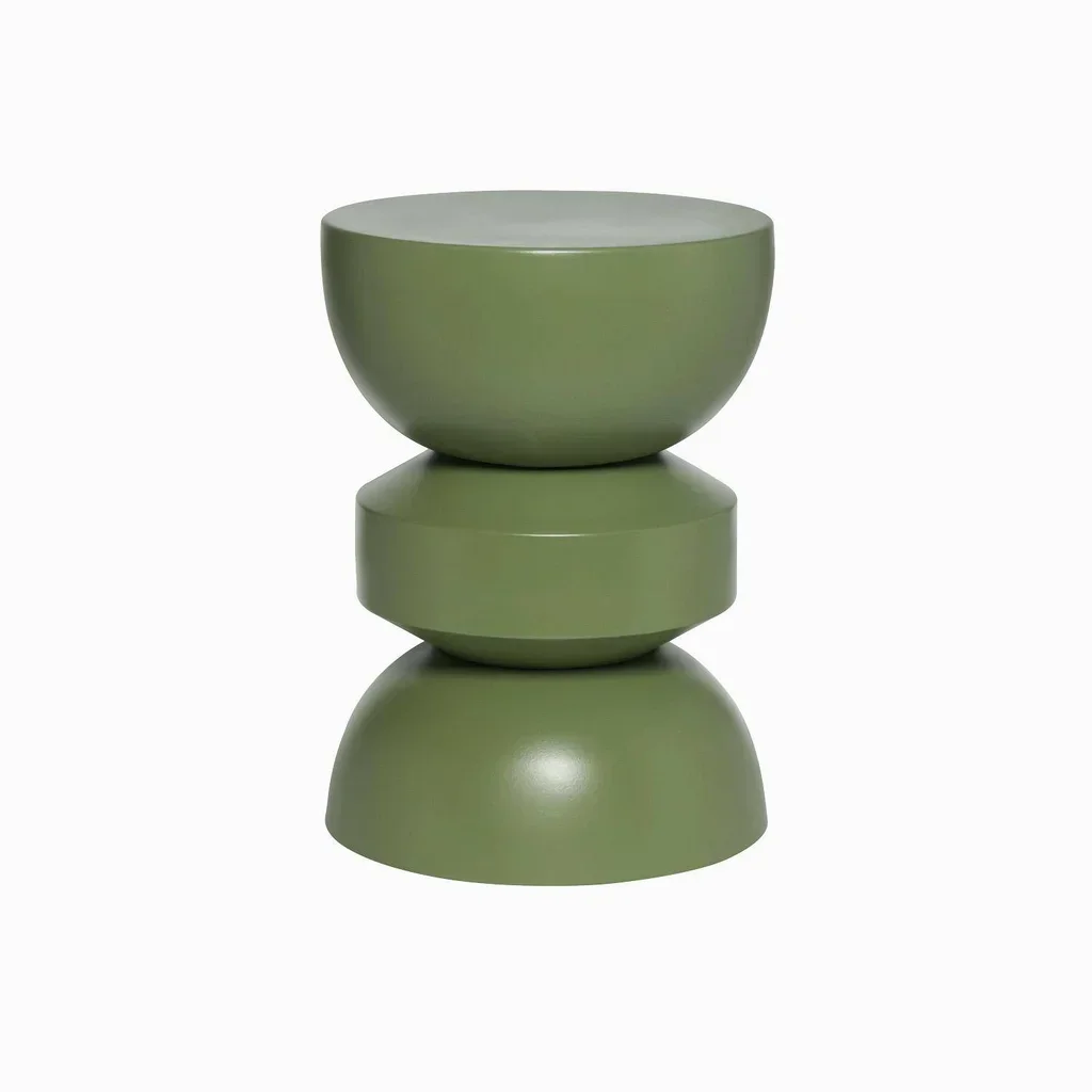 Table d'appoint ronde métal noir Ø32cm H43,5cm design minimaliste Assa