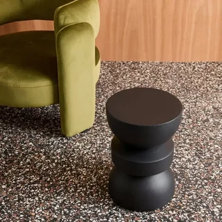 Table d'appoint ronde Ø32cm bout de canapé métal H43,5cm design Assa