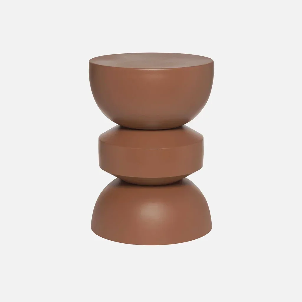 Table d'appoint ronde métal noir Ø32cm H43,5cm design minimaliste Assa