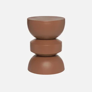 Table d'appoint ronde métal noir Ø32cm H43,5cm design minimaliste Assa