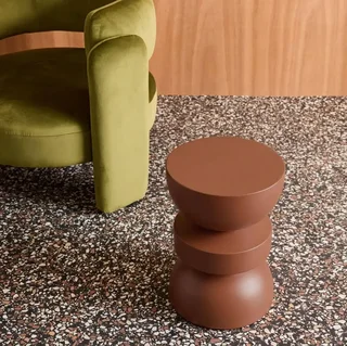 Table d'appoint ronde métal noir Ø32cm H43,5cm design minimaliste Assa