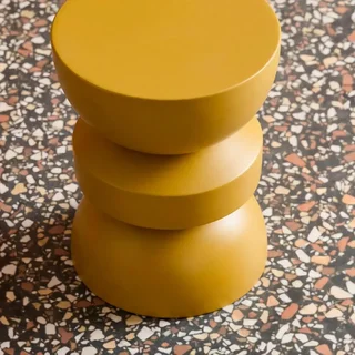 Table d'appoint ronde métal noir Ø32cm H43,5cm design minimaliste Assa
