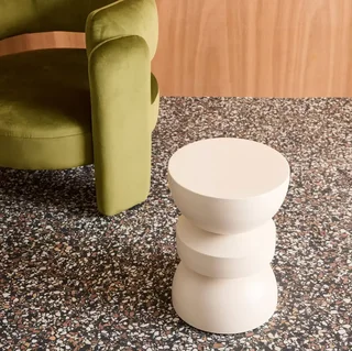 Table d'appoint ronde métal noir Ø32cm H43,5cm design minimaliste Assa