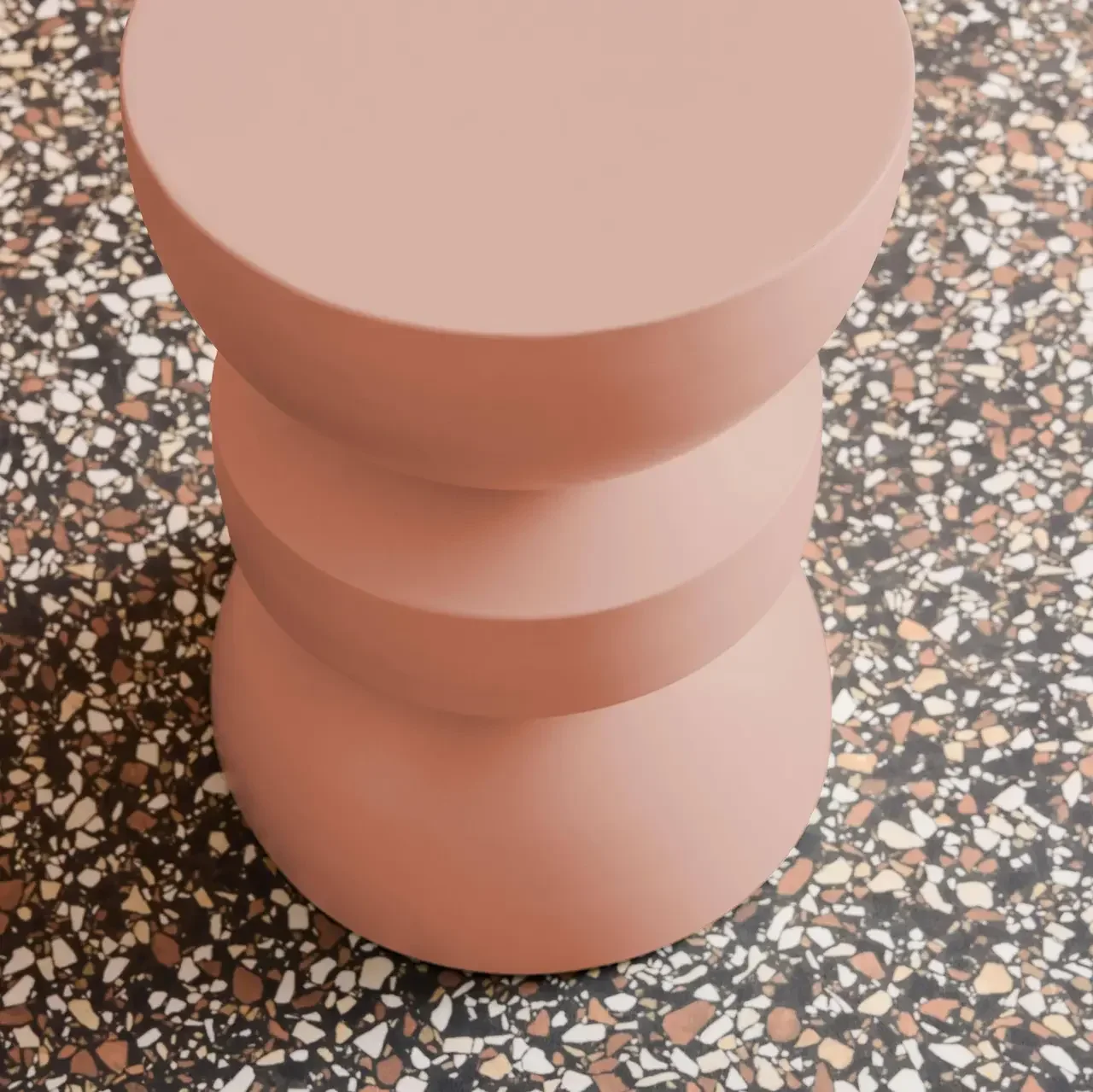 Table d'appoint ronde métal Ø32cm H43,5cm design minimaliste Assa