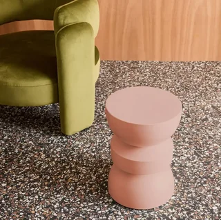 Table d'appoint ronde métal Ø32cm H43,5cm design minimaliste Assa