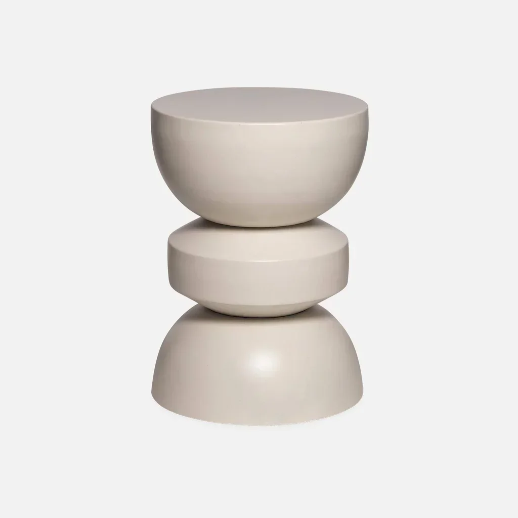 Table d'appoint ronde métal noir Ø32cm H43,5cm design minimaliste Assa