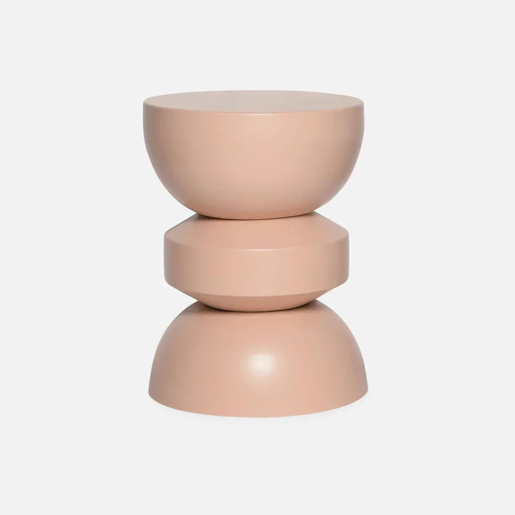 Table d'appoint ronde métal Ø32cm H43,5cm design minimaliste Assa