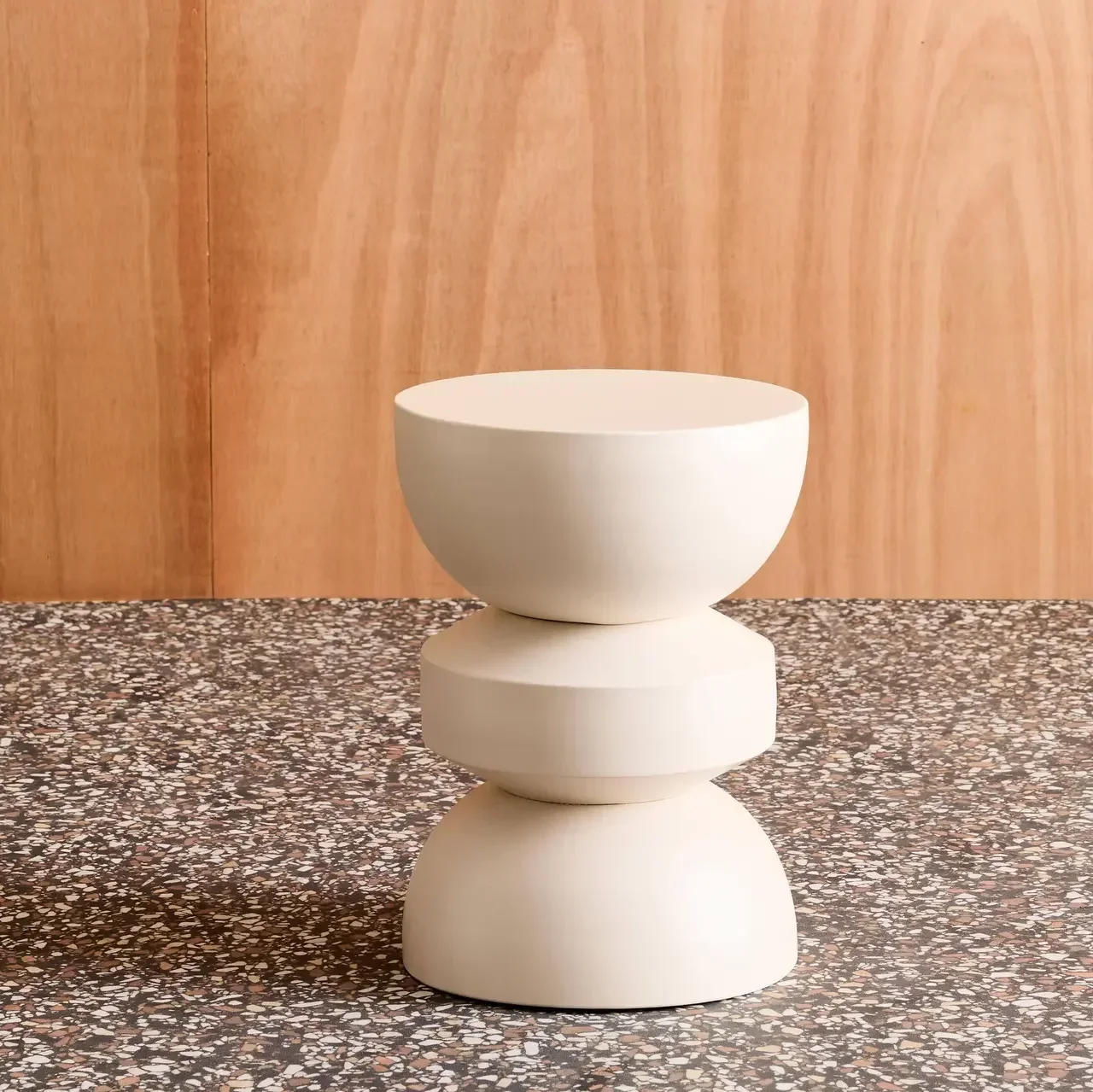 Table d'appoint ronde métal noir Ø32cm H43,5cm design minimaliste Assa