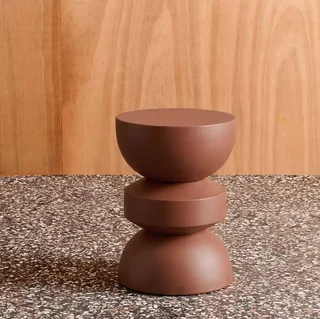 Table d'appoint ronde métal noir Ø32cm H43,5cm design minimaliste Assa